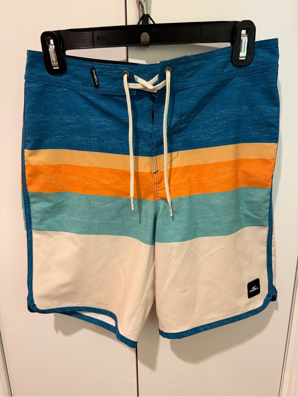 O'Neill Men's Blue Multi-Stripe Swim Trunk